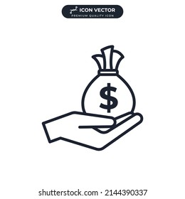 loan icon symbol template for graphic and web design collection logo vector illustration