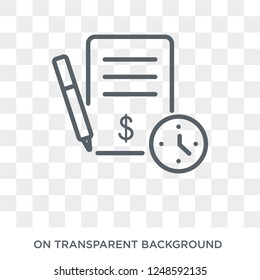 Loan icon. Trendy flat vector Loan icon on transparent background from Cryptocurrency economy and finance collection. High quality filled Loan symbol use for web and mobile
