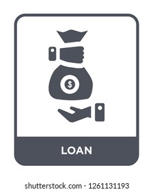 loan icon vector on white background, loan trendy filled icons from Cryptocurrency economy and finance collection, loan simple element illustration