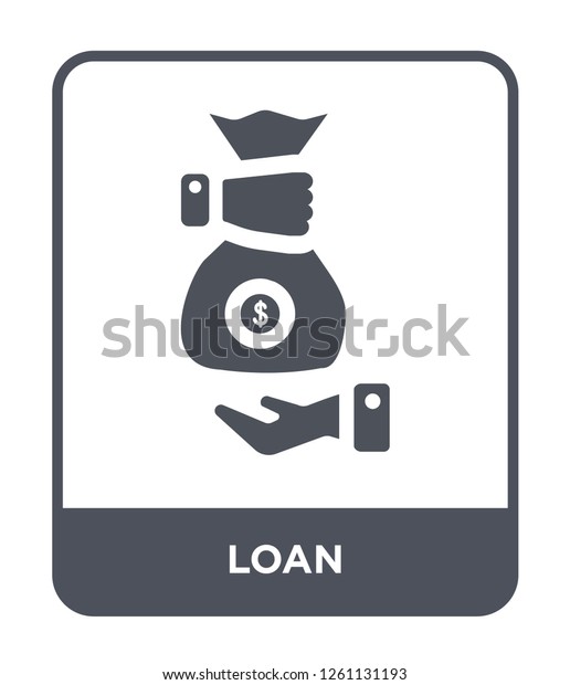 loan icon vector on white background, loan\
trendy filled icons from Cryptocurrency economy and finance\
collection, loan simple element\
illustration