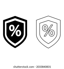 Loan icon vector set. interest illustration sign collection. bank sign. cost logo.