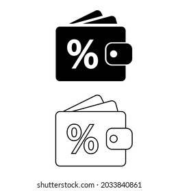 Loan icon vector set. interest illustration sign collection. bank sign. cost logo.