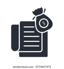 loan icon. vector.Editable stroke.linear style sign for use web design,logo.Symbol illustration.
