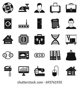 Loan icons set. Simple set of 25 loan vector icons for web isolated on white background