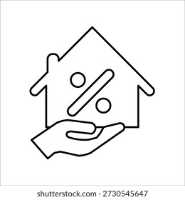 loan icons. simple line vector illustration