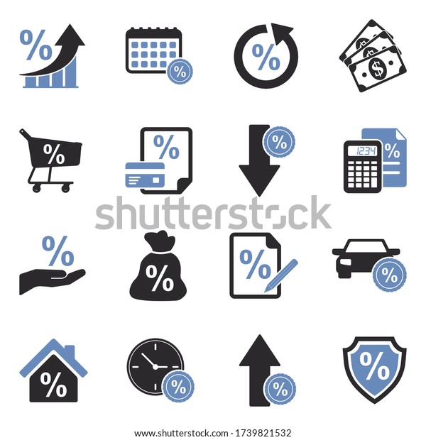 Loan\
Icons. Two Tone Flat Design. Vector\
Illustration.