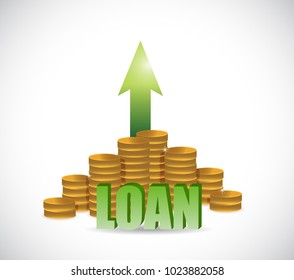 loan increase concept. illustration design graphic isolated over white