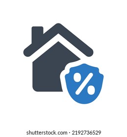 Loan interest rate icon (Simple vector illustration)