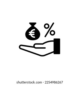 Loan Interest Rate icon in vector. Logotype