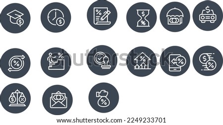 Loan and Interest vector design