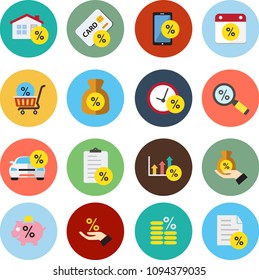Loan and investment related icons set