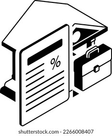 Loan or Lease Vector isometric outline Icon Design , Business Finance Symbol, Treasury and Capital Budget Sign, Financial Planning, Analysis and Control savings and borrowing opportunities Concept