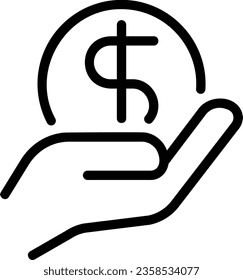 loan line icon illustration vector