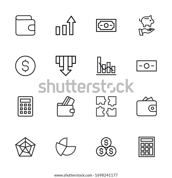 loan line icons set.
Stroke vector elements for trendy design. Simple pictograms for
mobile concept and web apps. Vector line icons isolated on a white
background. 