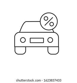 Loan line icons set vector line draw illustration
