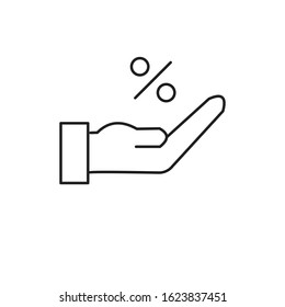 Loan line icons set vector line draw illustration