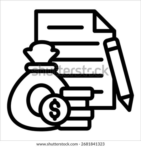 Loan Management Icon Element For Design