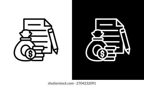 Gestión de préstamos con diseño de conjunto de iconos