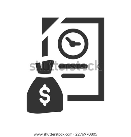 Loan mature icon, Vector Graphics