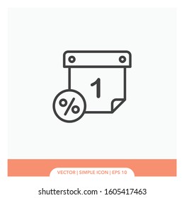 Loan maturity Icon Vector Illustration