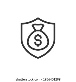Icono de línea mínima de préstamo. Diseño de símbolo de trazo web. Cartel de préstamo aislado en un fondo blanco. Icono de línea Premium.
