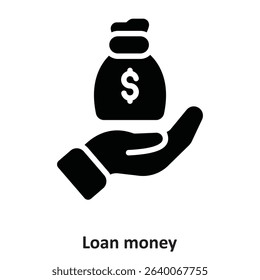 Loan money Vector Icon which can easily modify or edit
