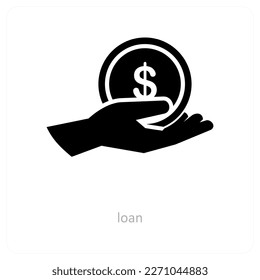 Loan and mortgage icon concept