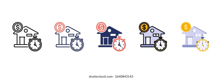 Loan Multi Style Icon Set