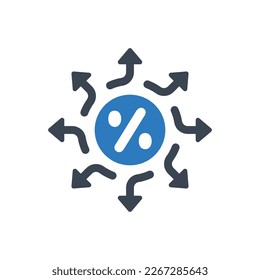 Loan multiple choice icon. Illustration isolated on white background