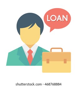 Loan Officer Vector Icon
