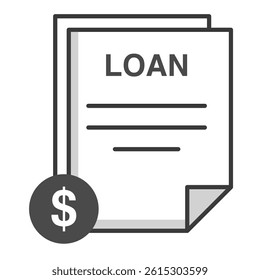 Loan Option Icon. Visual representation of loan option for financial and service UI use