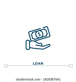 Loan Outline Vector Icon Simple Element Stock Vector (Royalty Free ...