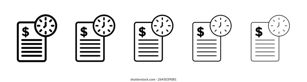 Loan rate and term icon filled flat sign concept for web design.