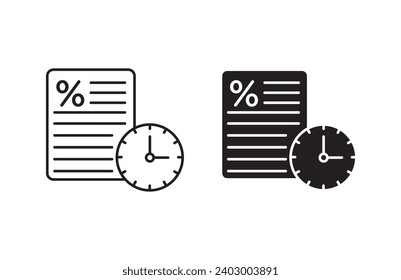 Icono de tipo de préstamo y término. ilustración vectorial