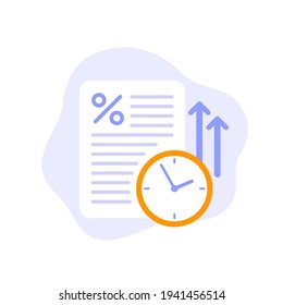 Loan, rate and term vector icon