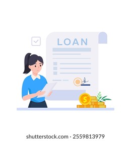 loan realated flat style illustration vector design