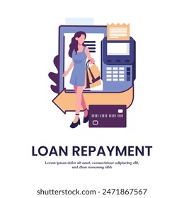 loan repayment flat style illustration vector design