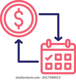 Loan Repayment Icon Color Vector Illustration