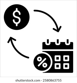 Loan Repayment Icon Element For Design