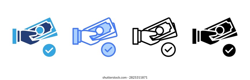 Loan Repayment icon set multiple style collection