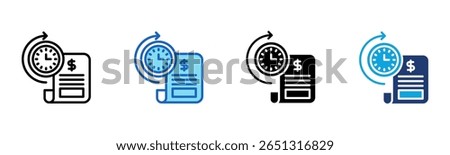 Loan Term icon Multi Style Vector Illustration