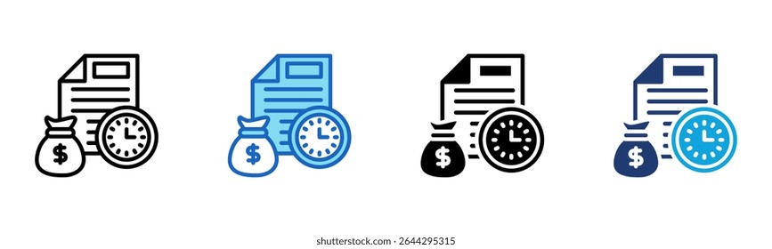 Icono de Términos de préstamo Multi Style Ilustración vectorial