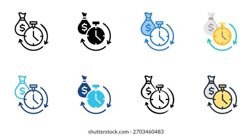 Conjunto de iconos de Términos de préstamo colección de estilos múltiples 

