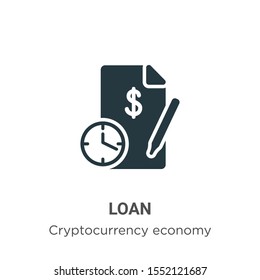 Loan vector icon on white background. Flat vector loan icon symbol sign from modern cryptocurrency economy and finance collection for mobile concept and web apps design.