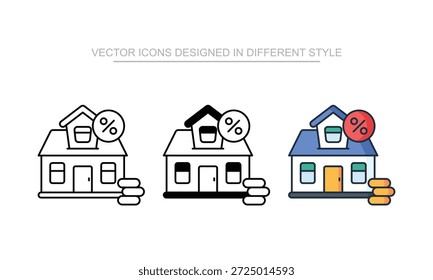 Icono de Vector de préstamo stock aislado en hoja blanca