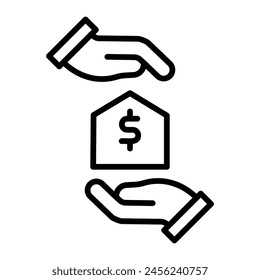 Loan Vector Line Icon Design