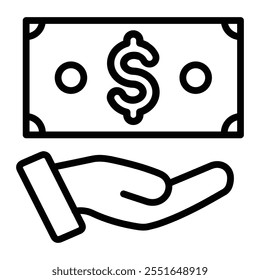 Loan Vector Line Icon Design