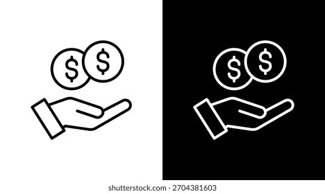 Loan White Icon Set Design