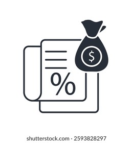 loans icon. vector.Editable stroke.linear style sign for use web design,logo.Symbol illustration.