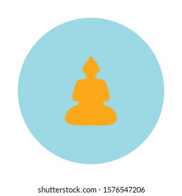loard budhdha simple illustration clip art vector